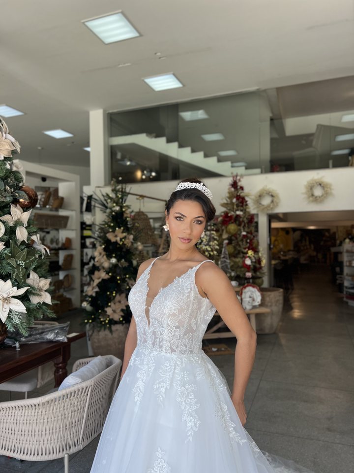 Princesa | Um Ombro Só | Decote Coração